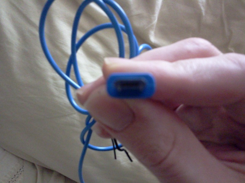 Mini Car Charger + Micro USB DATA Cable for Cell Phones - Blue - One Port gallery