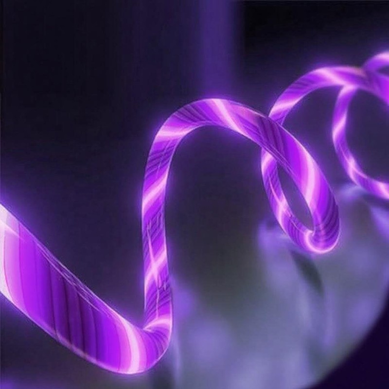 FJHBL USB A to USB C Cable with Purple LED Light Strip, Suitable for Almost A... gallery