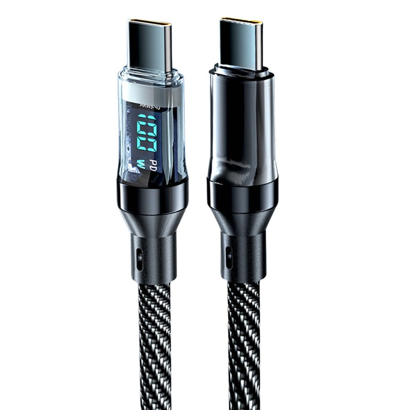 120w Super Fast USB Type-C Charging Braid Phone Charger Lead with Display LOT gallery