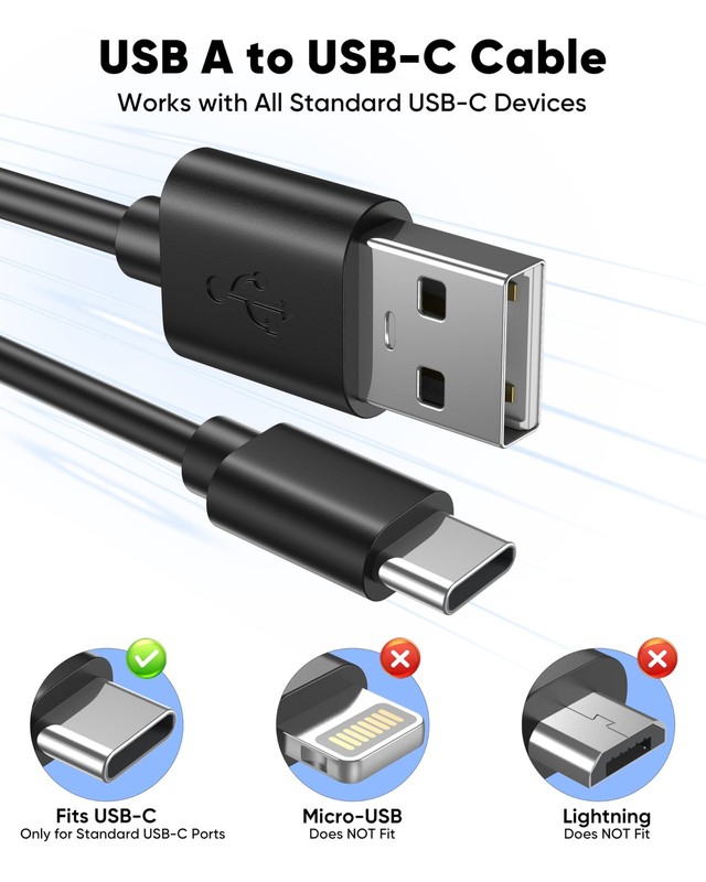 USB to USB Cable 3.3ft 2 Pack, USB A to USBC Cable 60W 3A Fast Charging, USB ... gallery