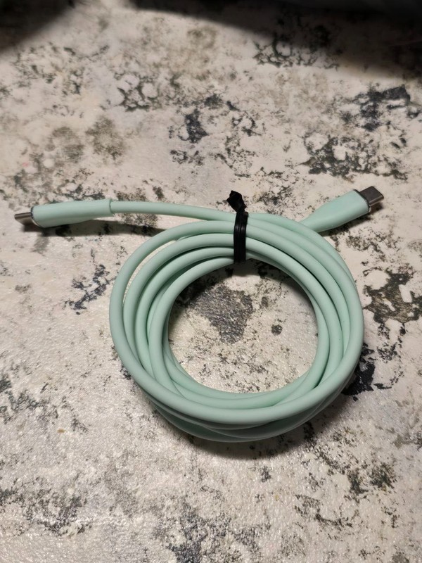 White 6ft USB-C to USB-C Silicone Cable 60W Fast Charge PD Type-C