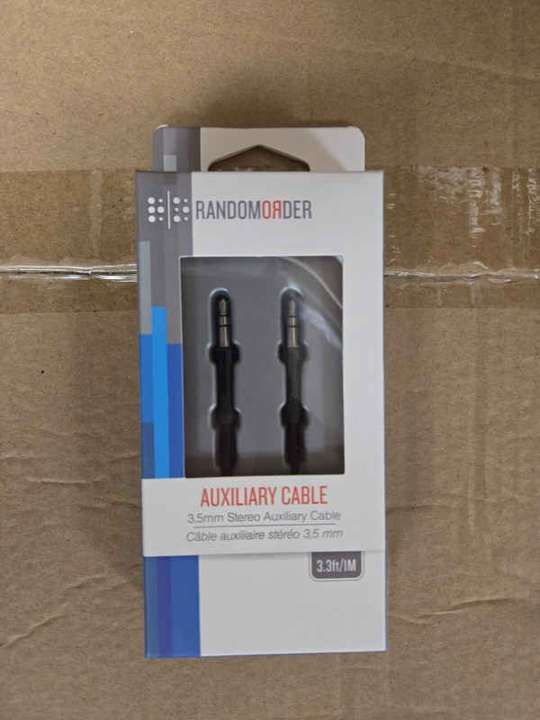 Lot of 2 AUX Audio Cable 3.5mm Black 3.3ft gallery