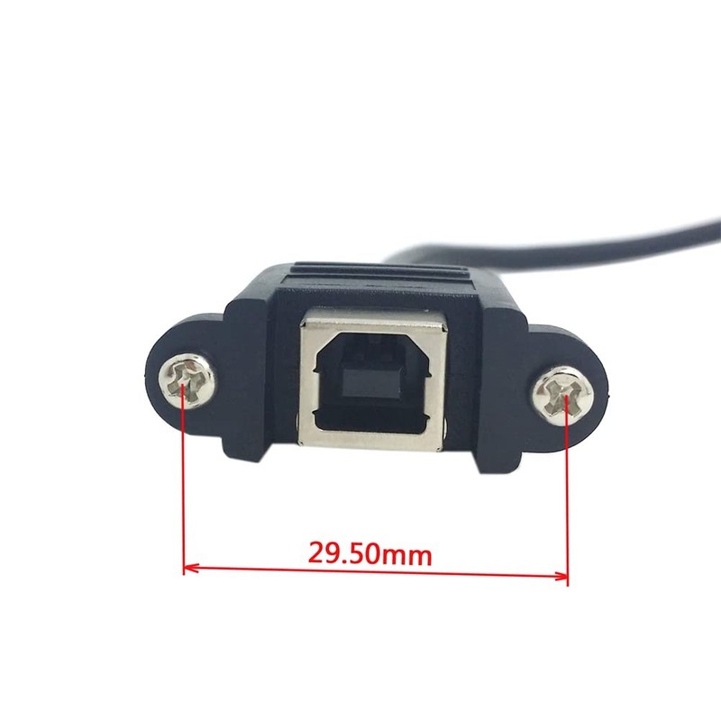 NFHK 90 Degree Left Angled USB B Type Male to Female Extension Cable with Scr... gallery