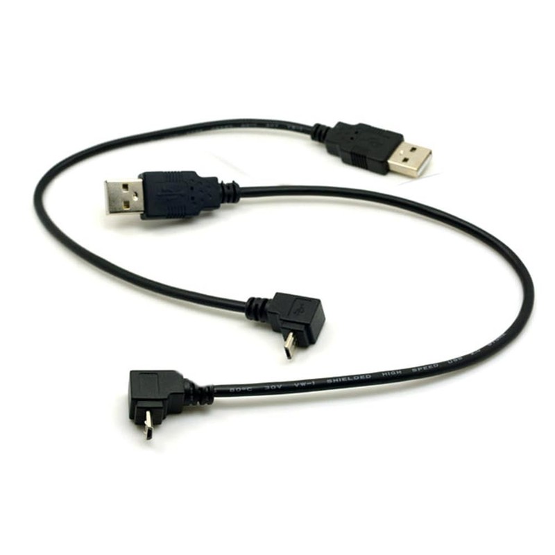 100cm Up Down Angled 90 Degree Micro USB 5Pin To USB 2.0 A Data Charge Cable gallery