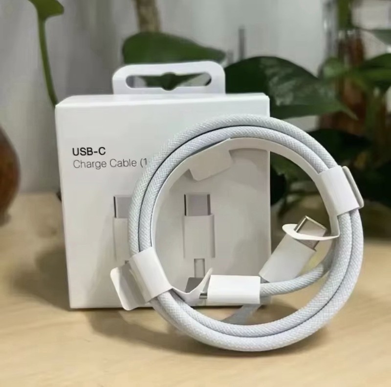 USB-C to USB-C 60W Woven Charger / Lightnng to USB cable For Apple gallery