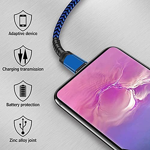 USB Type C Cable 5Pack (3/3/6/6/10FT) Nylon Braided USB C Cable Fast Charger gallery