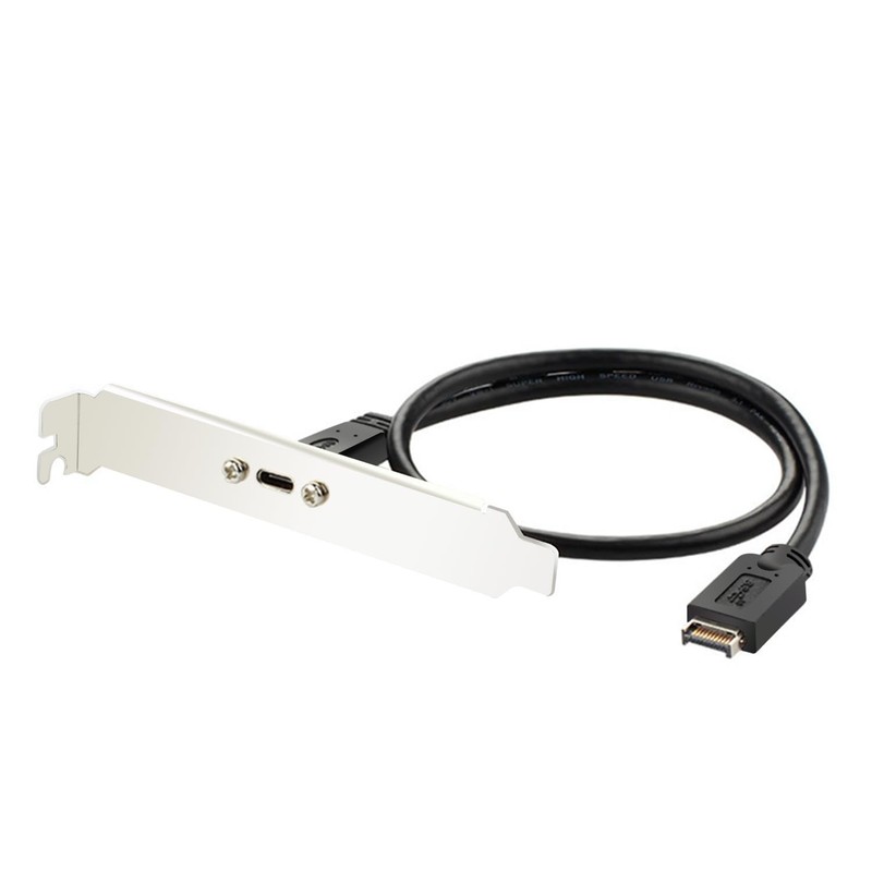 USB 3.1 Type C Extension Cable 50cm Type E to USB C Connector PCIe Bracket