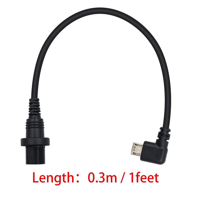 Right Angle Micro USB Mount Extension Dash Flush Dashboard Cable Car Motorcycle gallery
