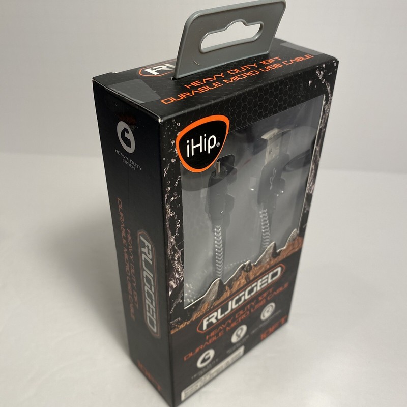 iHip • Rugged Braided Heavy Duty Micro USB Cable • 10 FT - New Sealed Box gallery