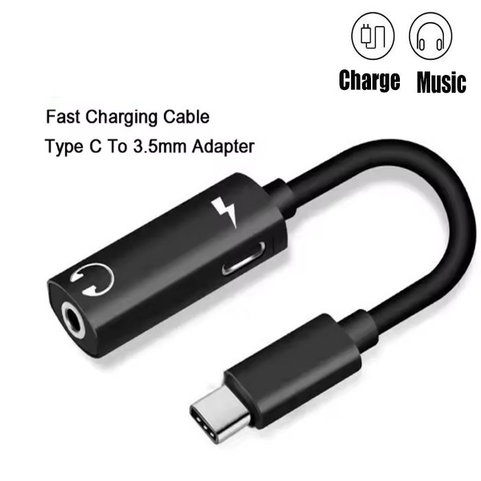 Type-C to3.5mm Headphone Jack AUX Adapter and Charger For iPhone 17 16 15 14 Lot gallery