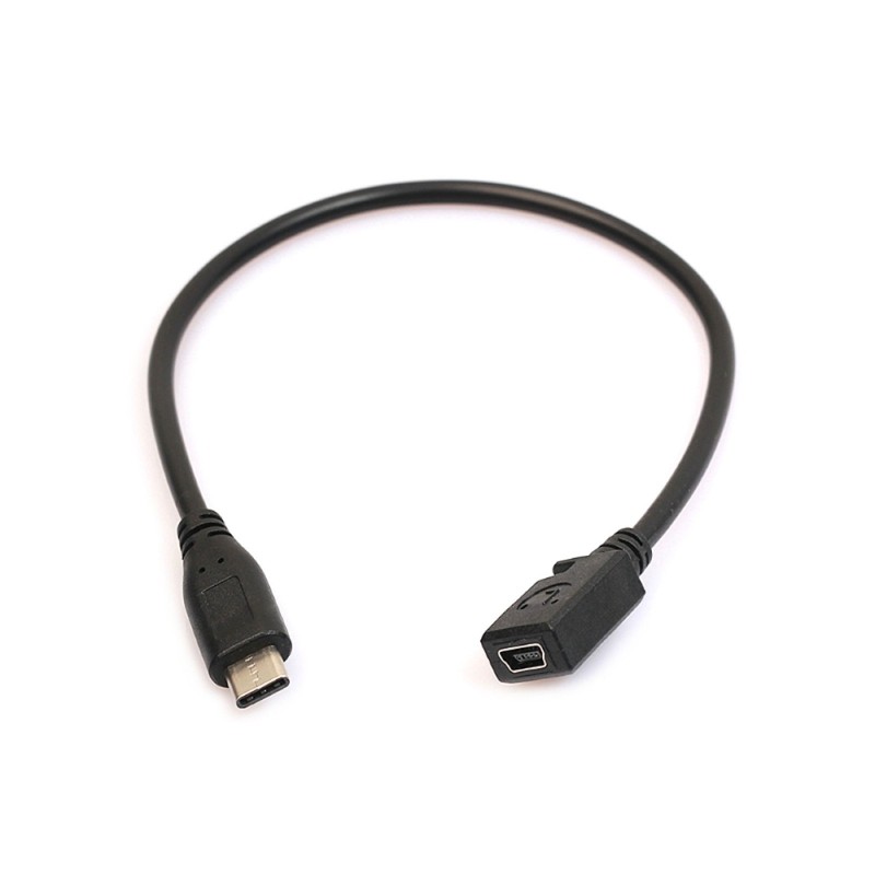 USB Type-C Male to Mini USB Female Adapter Cable Data Power Charger Cord Premium