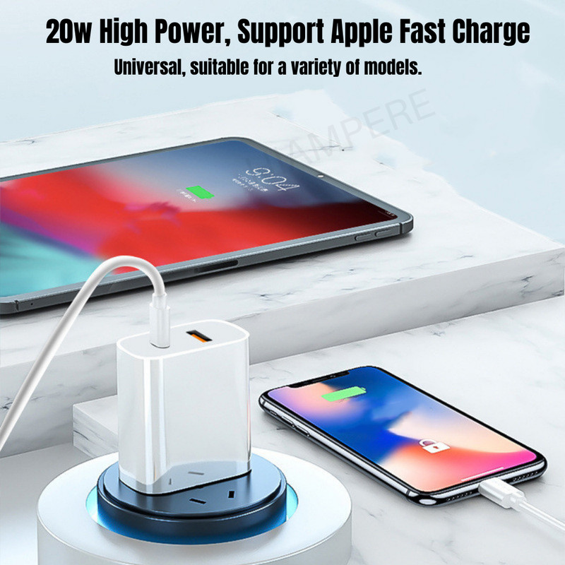 1/3Pack 20W PD QC3.0 Fast Charger USB C Power Adapter For iPhone Samsung Android gallery