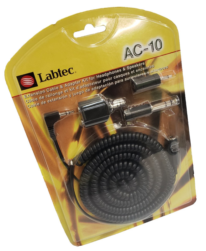 New Sealed Labtec AC-10 Adapters for Headphones and Speakers