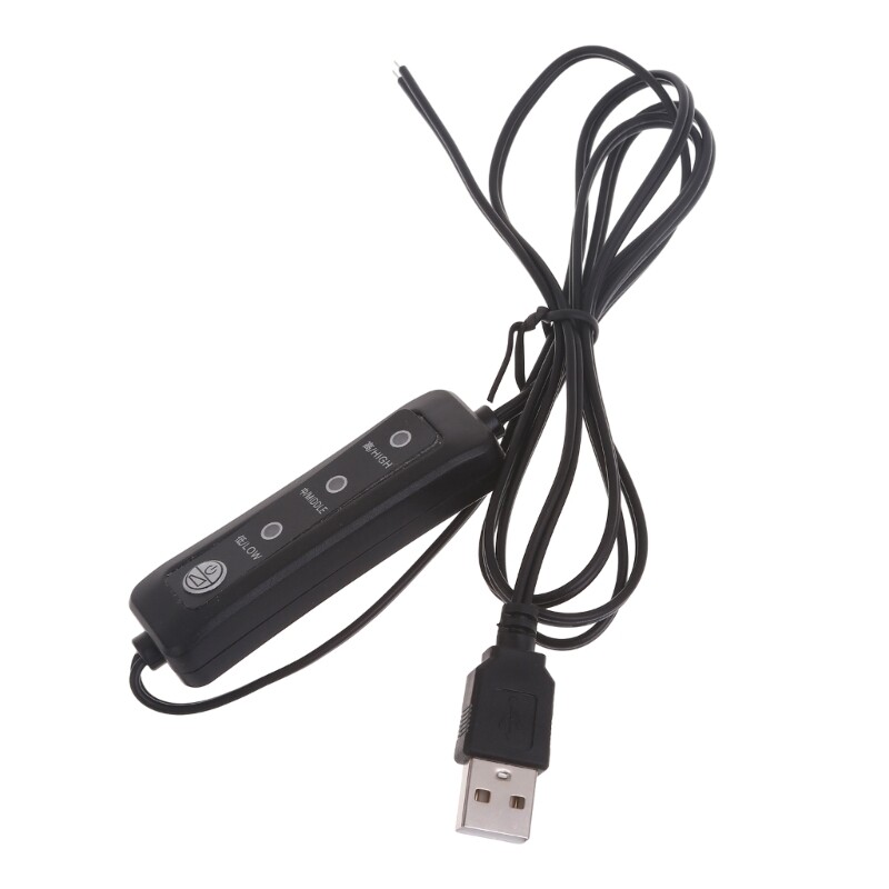 Indoor Use Male 2 Pin USB Soldering Power Cord for 5V LED Lights Fans