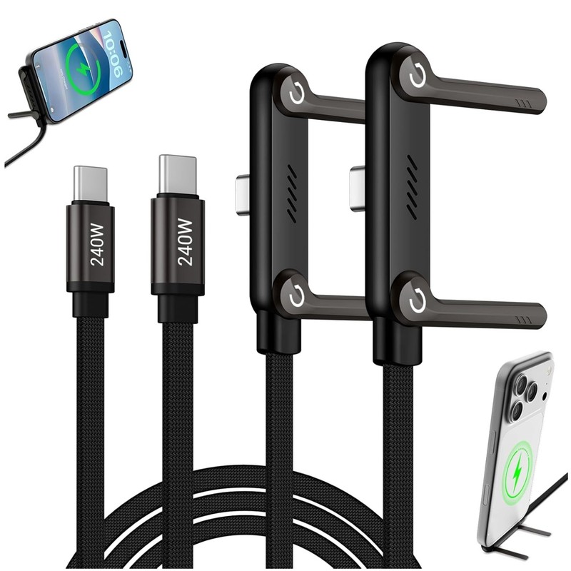 Gaming & Office Fast Charging Cable with Built-in Stand