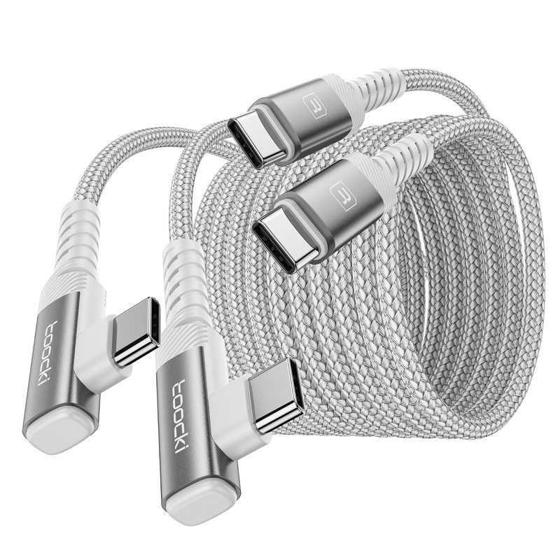 10ft USB C to USB C Charger Cable 60W Fast Charging Cord – Right Angle, 2 Pack f