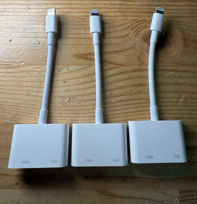 Apple Lightning to HDMI Digital AV Adapter A1438 (3 of them)