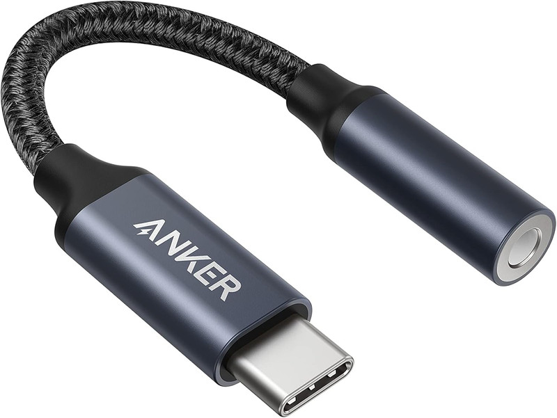 Anker USB C to 3.5Mm Audio Adapter, Male to Female Nylon Cable for Samsung S20/S