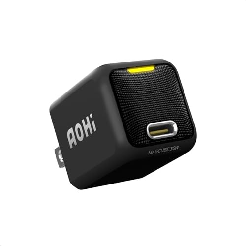 AOHI Type-C 30W Charger PD/PSE Certified iPhone Smartphone Fast Charge Black