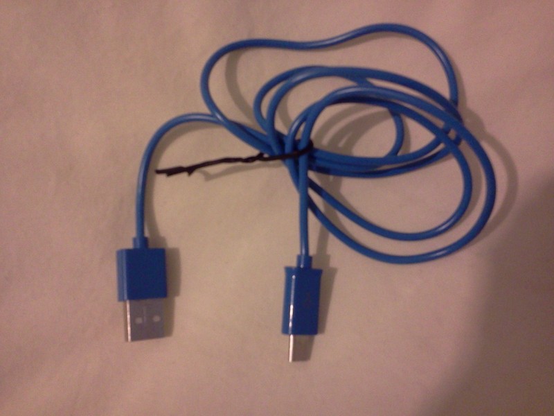 Mini Car Charger + Micro USB DATA Cable for Cell Phones - Blue - One Port gallery