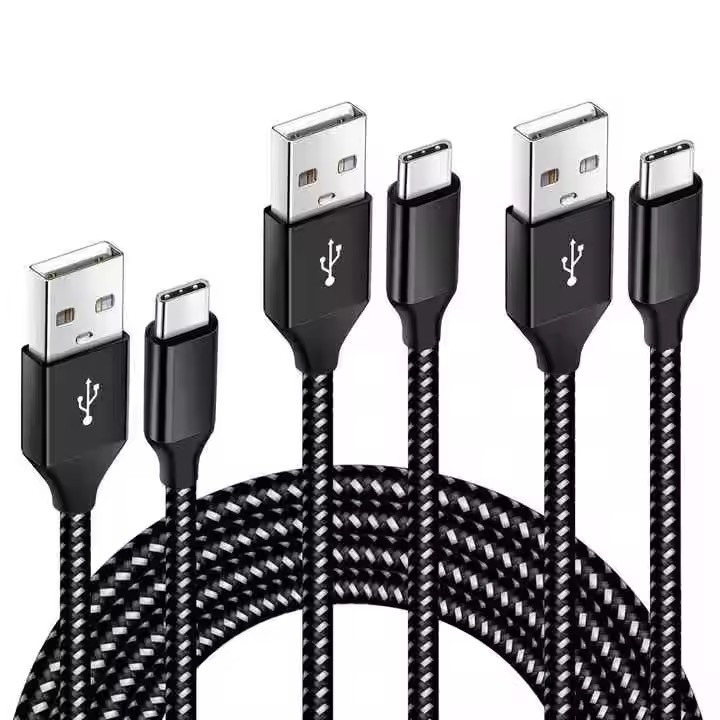 Braided USB C Type-C Fast Charging Data SYNC Charger Cable Cord 3/6/10FT Lot gallery