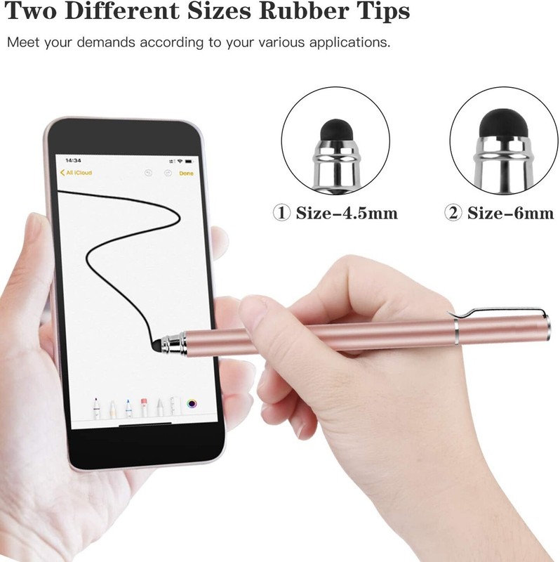 Pink Stylus Touch Screen Pen Fiber Tip Aluminum Lightweight for Phones gallery