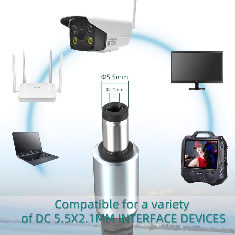 6.6FT USB C To DC 5.5mm x 2.1mm Power Cable Cord 20V 5A Output Charging PD gallery