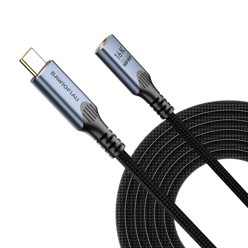 USB C Extension Cable 6.6ft/2M Thunderbolt 5 Compatible 80Gbps 240W 8K/16K