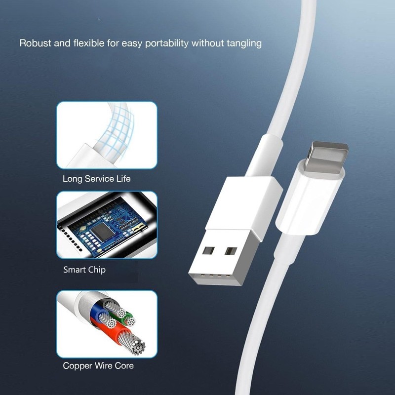 OEM USB Fast Charger Cable Data Sync Cord For iPhone 14 13 12 11 Pro Max X 8 Lot gallery