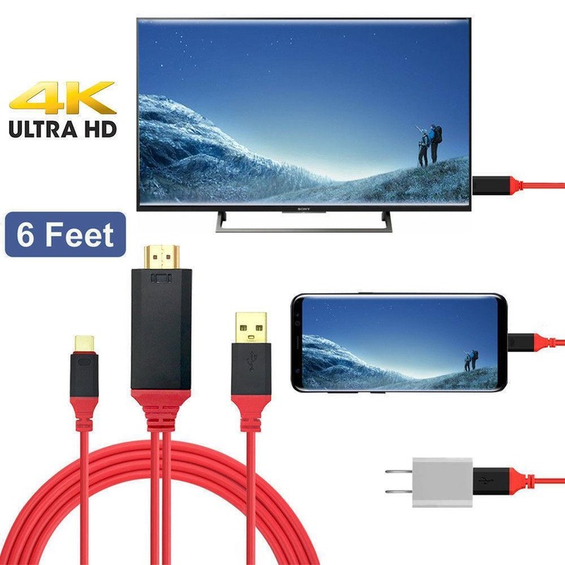 6ft USB Type C to HDMI TV HDTV Cable Converter Adapter For Macbook Android Phone gallery