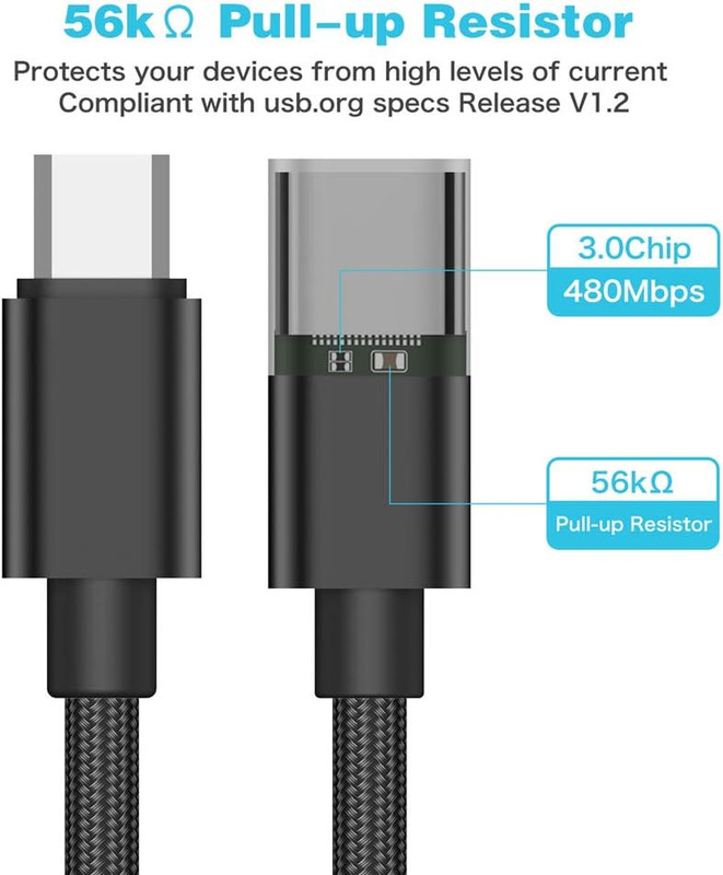 USB C to Micro USB Adapter, KUXIYAN (2 Pack) Type C Female to Micro USB Male Cha gallery