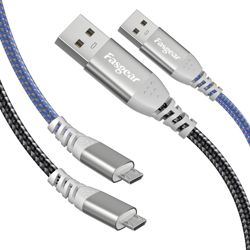 2-Pack 16ft Micro USB Cables - Durable, Fast Charging & Sync for All Devices gallery