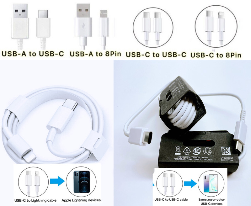 Lot USB-C Type C iPhone Cable Fast Charger Charging Cord For Samsung Apple LG