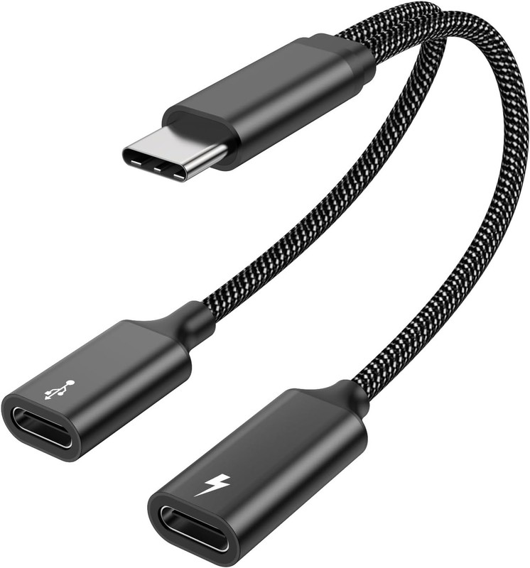 Multi-Functional 60W USB-C Splitter for Gamers & Creators – Charge While Playing