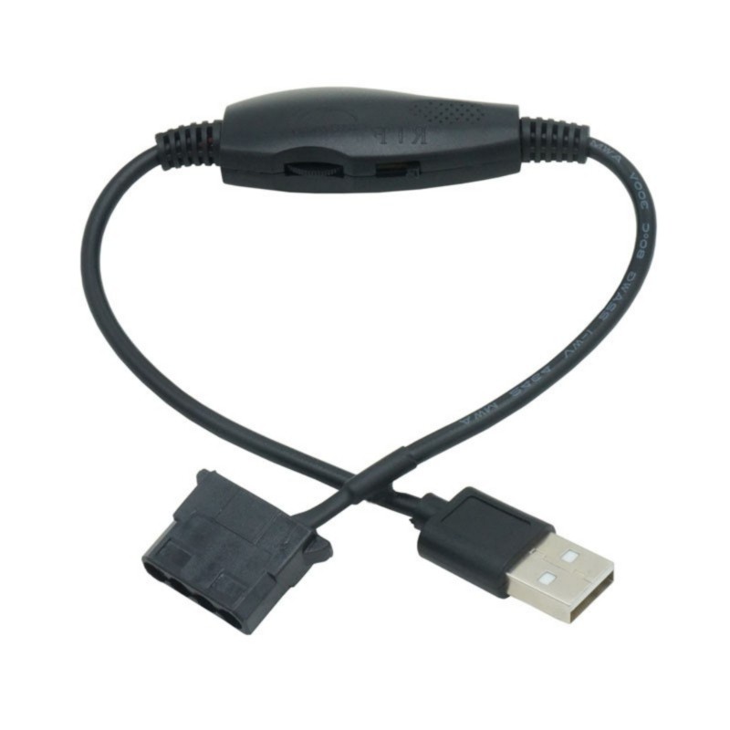 5V To 12V Boost Line USB Sleeved USB To 4Pin PC Fan Power Adapter Connector