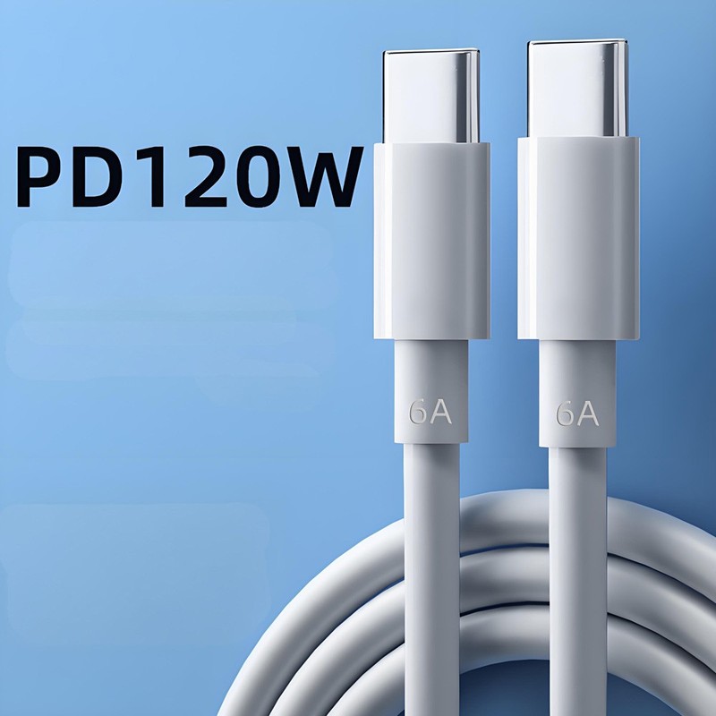 USB Type C to C Cable PD 66W/120W/200W 10A Fast Phone Charger Data Cable Lead