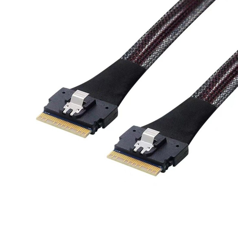 New SFF-8654 8i Directement Vers le Haut 24 Gbps Cable SAS 4.0/PCIe 4.0 60CM