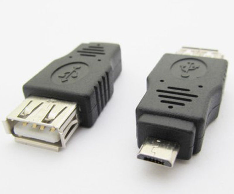 1 Pcs USB 2.0 A Female to Micro-B Male OTG Adapter Connector F/M New