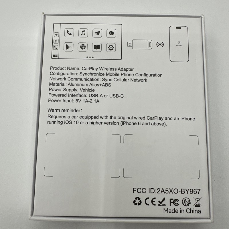 Wireless CarPlay Adapter 2024 Apple BY967D NEW fast connection gallery