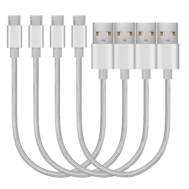 Short Micro USB to USB Fast Charger Cable Cords, High Speed Data and Charging…