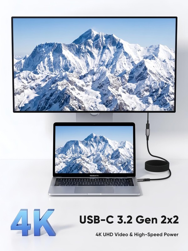 USB Extension Cable 6ft, 4K60Hz Video/20Gbps/100W Fast Data Transfer Charging... gallery
