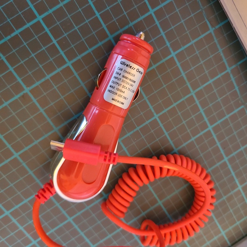 Wireless Gear Micro USB Car Charger For Use With Micro USB Devices Red gallery