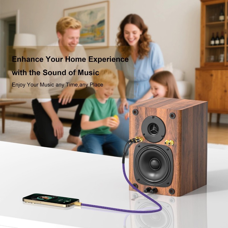 USB C to RCA Audio Cable 3m, Type C to 2 RCA Y Splitter for Home Theater, Car St gallery