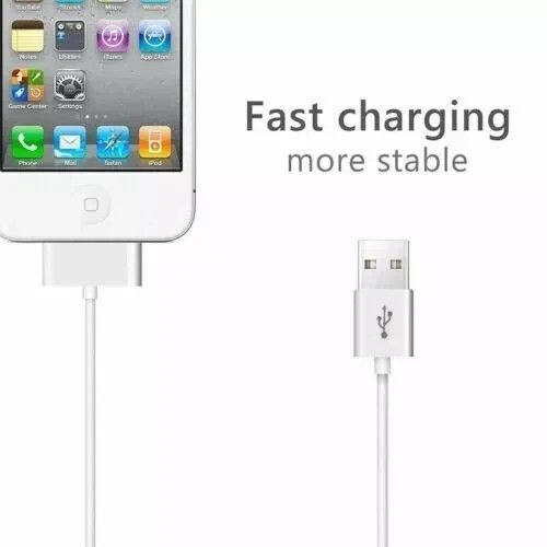 30 Pin USB Data Sync Cable Charger for iPhone 4 4G 4S 3GS iPod Nano iPad 1/2/3 gallery