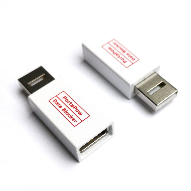 USB Data Blocker (White 2 Pack) – Protect Against Juice Jacking