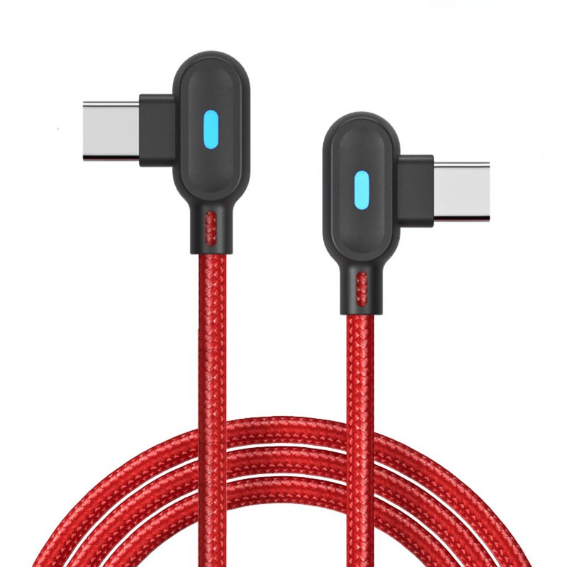 90 Degree Right Angle USB C to USB C Type C Cable PD Fast Charging Cord 6FT Lot 