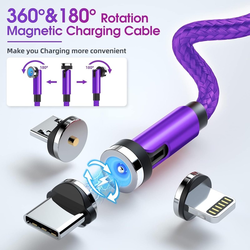 3-in-1 Nylon Braided Magnetic USB Cable Set gallery