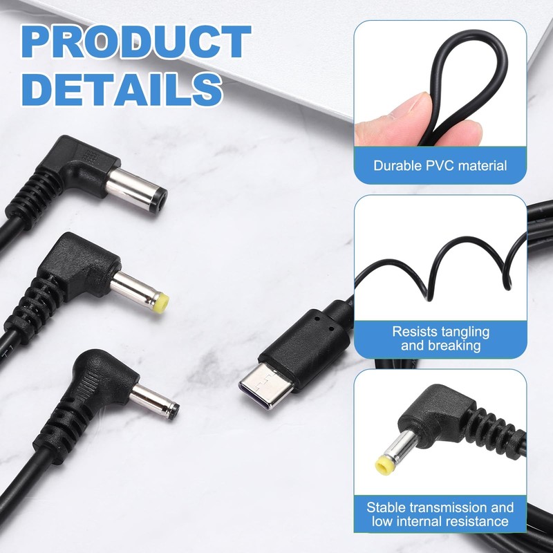 USB to DC Power Cable 12V 3A 36W 4.0x1.7mm 6.6ft USB to DC Barrel PD Trigger ... gallery