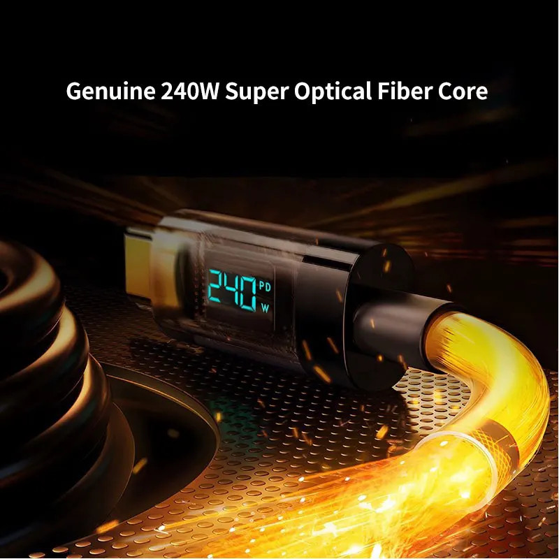 240W USB C to USB C PD Fast Charging Cable LED Display for MacBook iPad gallery