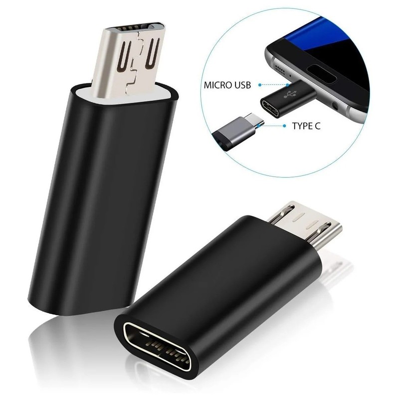 USB C Female to Micro USB Male Adapter 4PCS Type C Converter Charging gallery